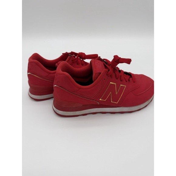 New Balance Classic 574-RED-WOMEN'S 7-Retro-Classic-New In Box - Picture 3 of 9